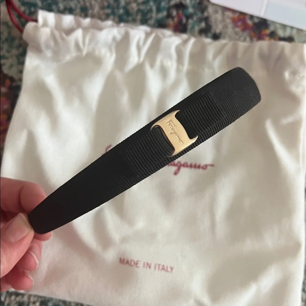 Salvatore Ferragamo red vara bow headband
